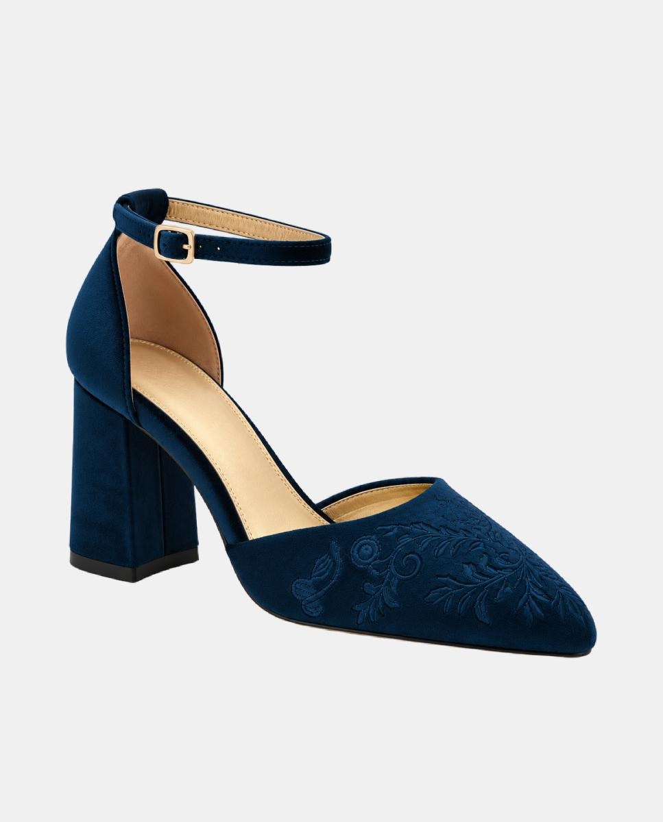 Imagen 0 de Zapato de salón de mujer con tacón cómodo y exterior de piel