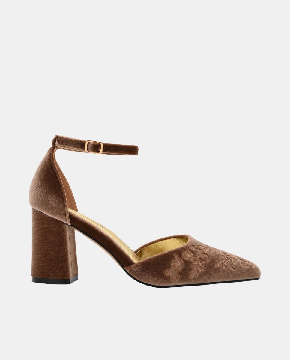 Imagen 0 de Zapato de salón de mujer con tacón cómodo y exterior de piel