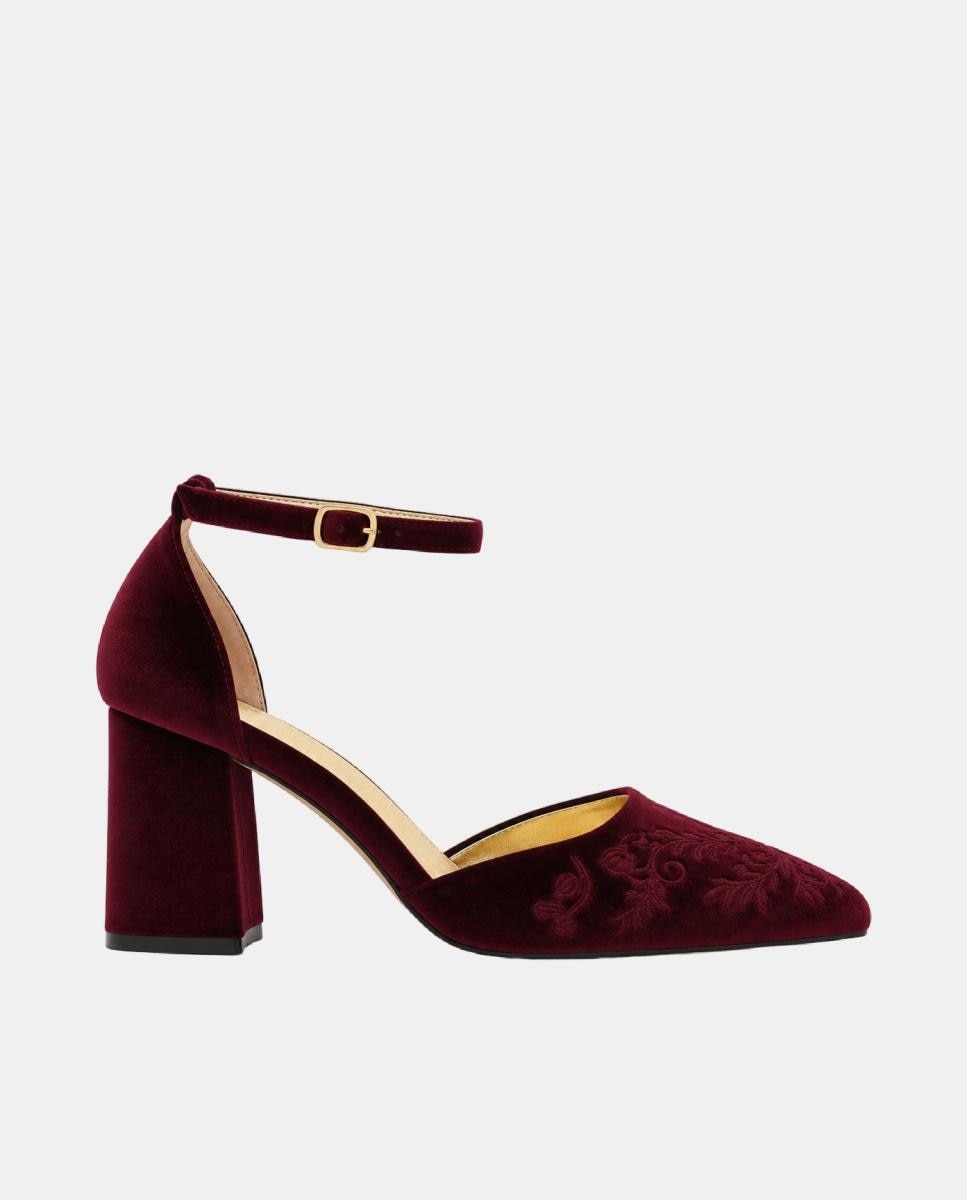 Imagen 0 de Zapato de salón de mujer con tacón cómodo y exterior de piel