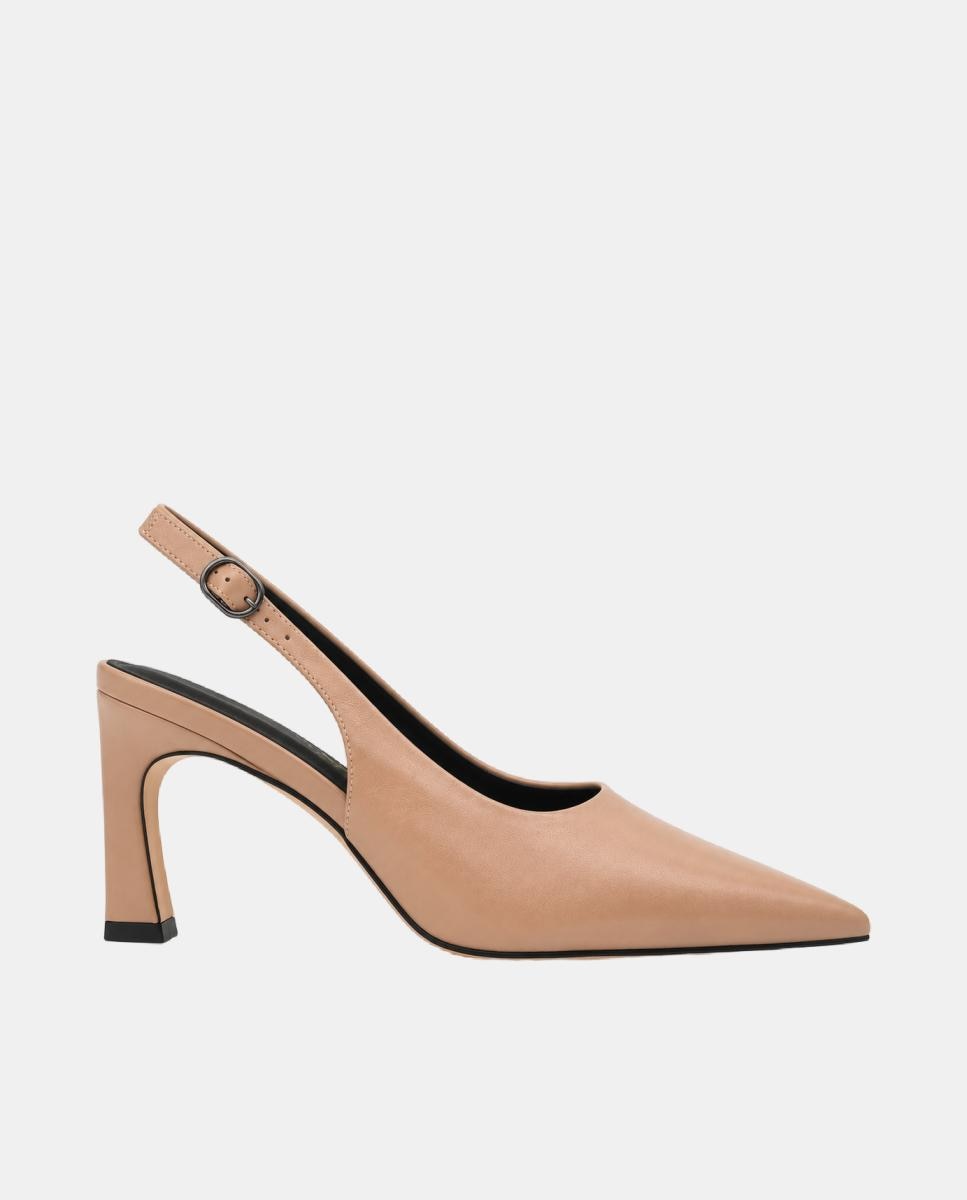Imagen 0 de Zapato de salón de mujer con tacón cómodo y exterior de piel
