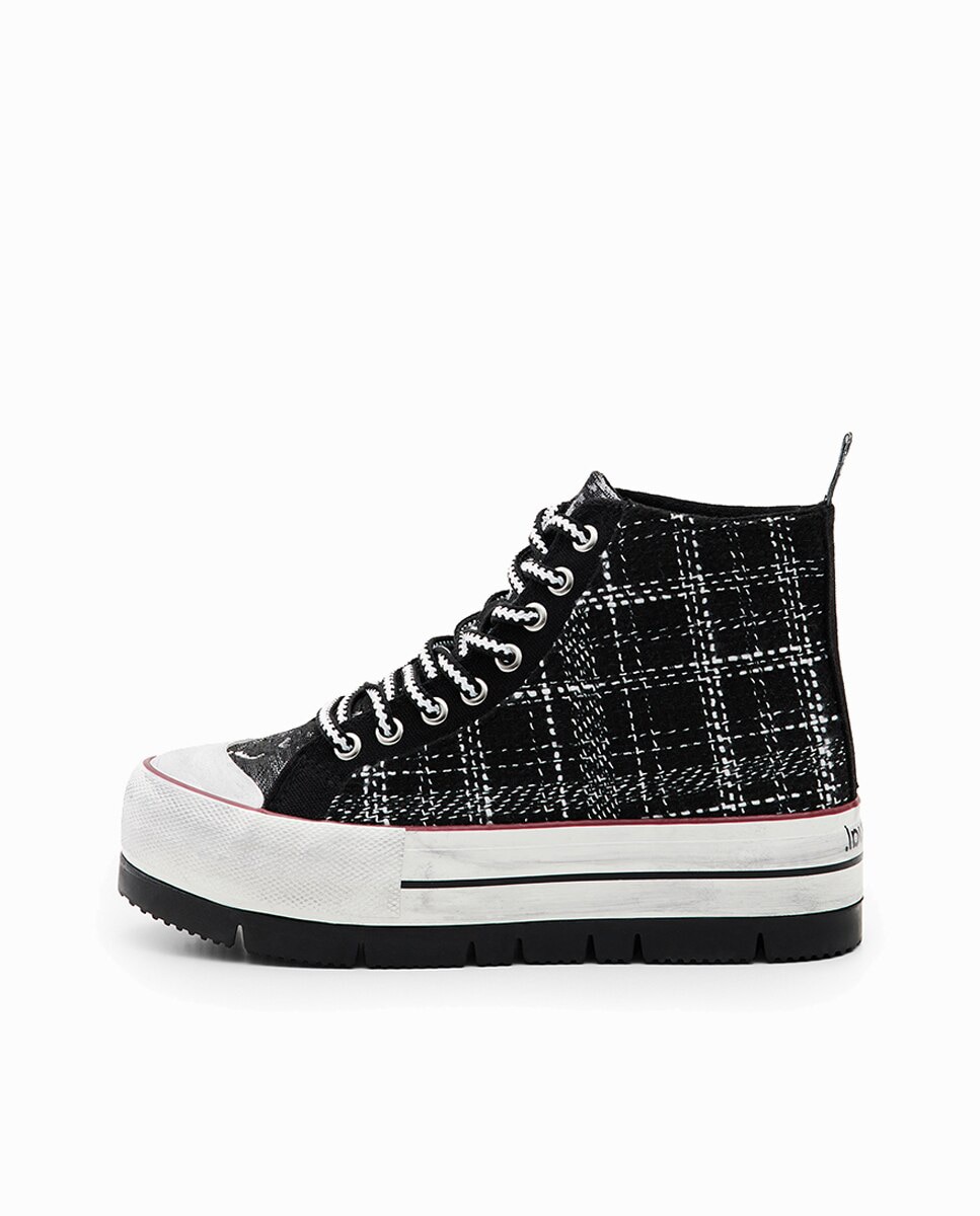 Imagen 0 de Sneakers altas plataforma tartán
