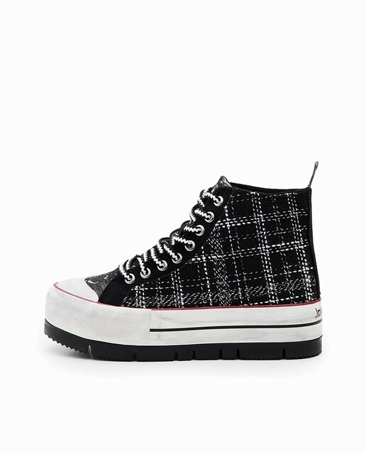 Imagen 0 de Sneakers altas plataforma tartán
