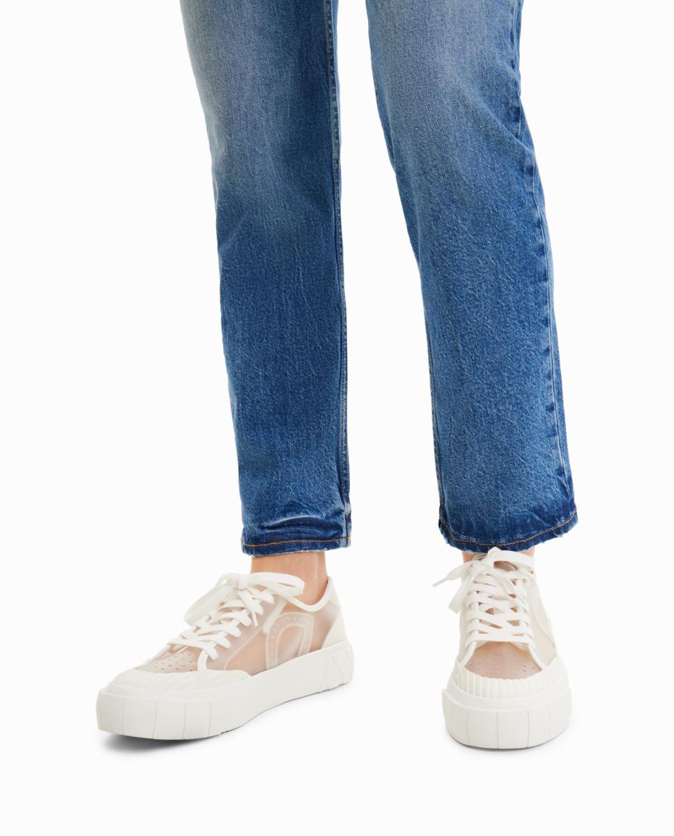 Imagen 0 de Sneakers plataforma transparentes de mujer