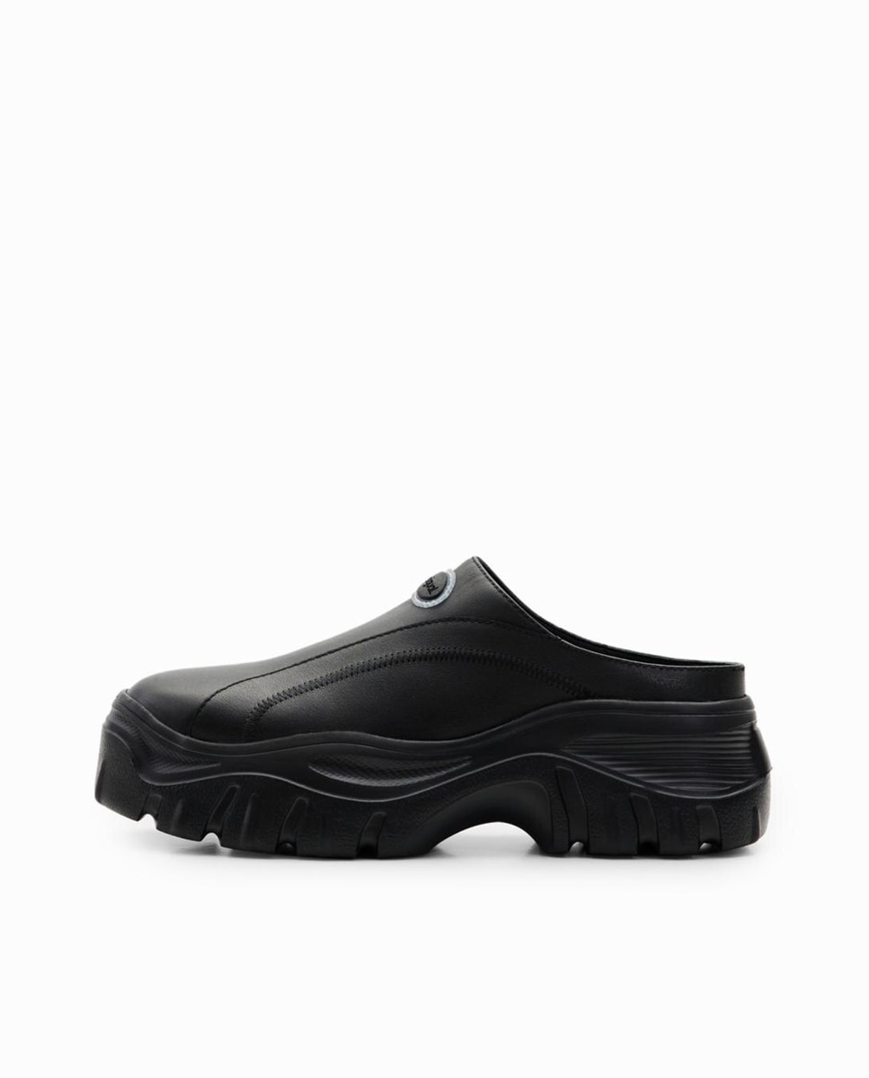 Imagen 0 de Zuecos chunky piel de mujer
