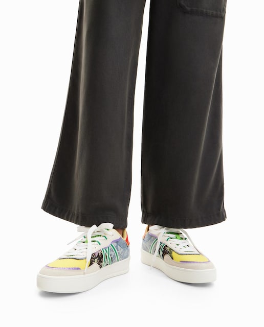 Imagen 0 de Sneakers patch plataforma de mujer