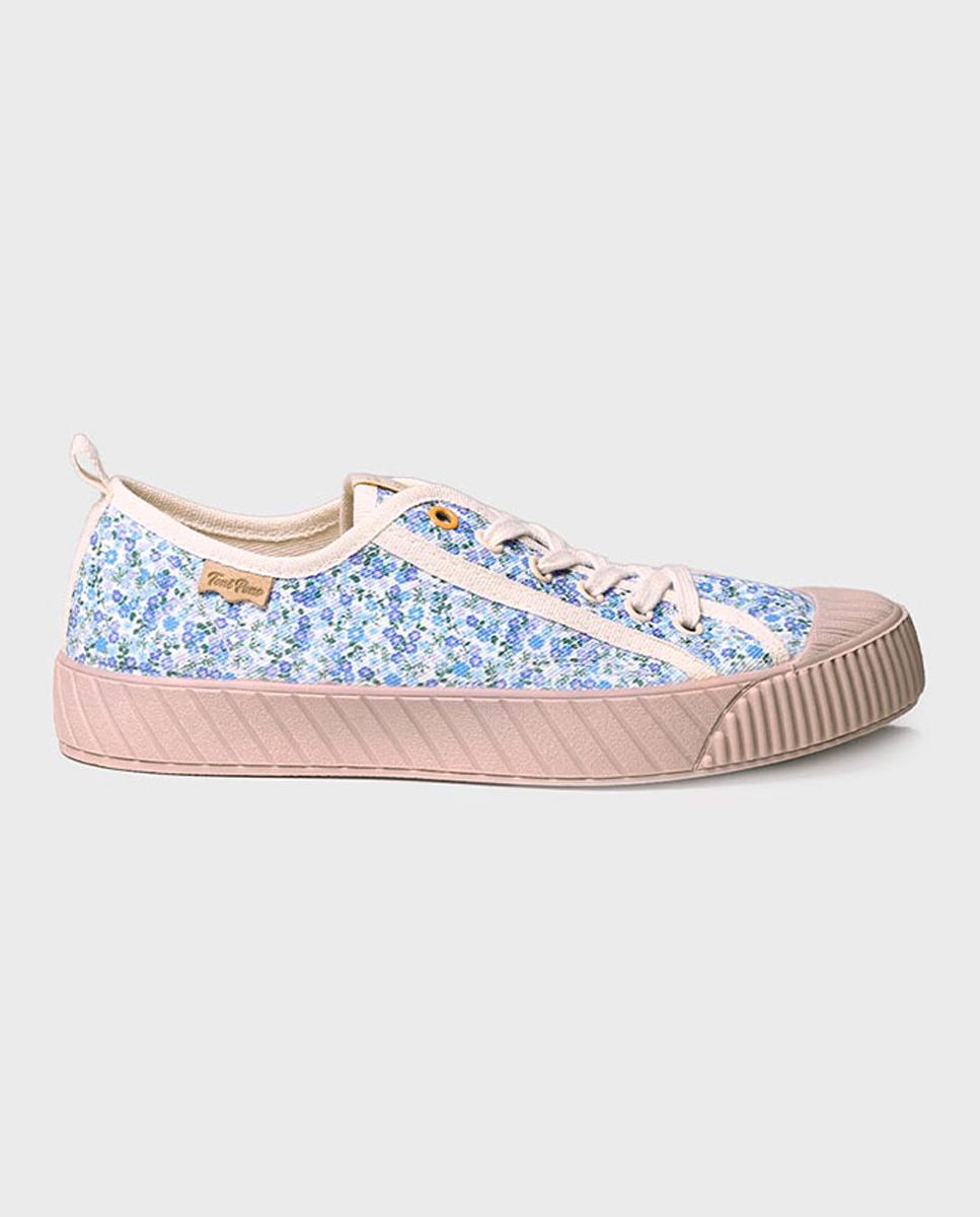 Imagen 0 de Zapatillas de lona de mujer de tejido con cordones