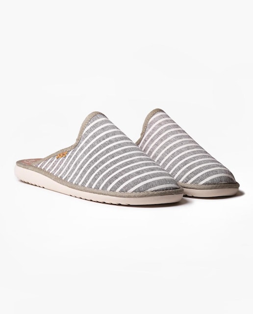 Imagen 0 de Zapatillas de casa de hombre de tejido en tonos a rayas
