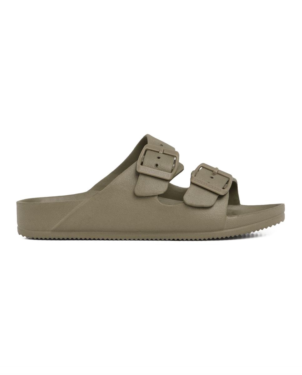 Imagen 0 de Sandalia unisex de estilo casual con diseño de doble hebilla ajustable