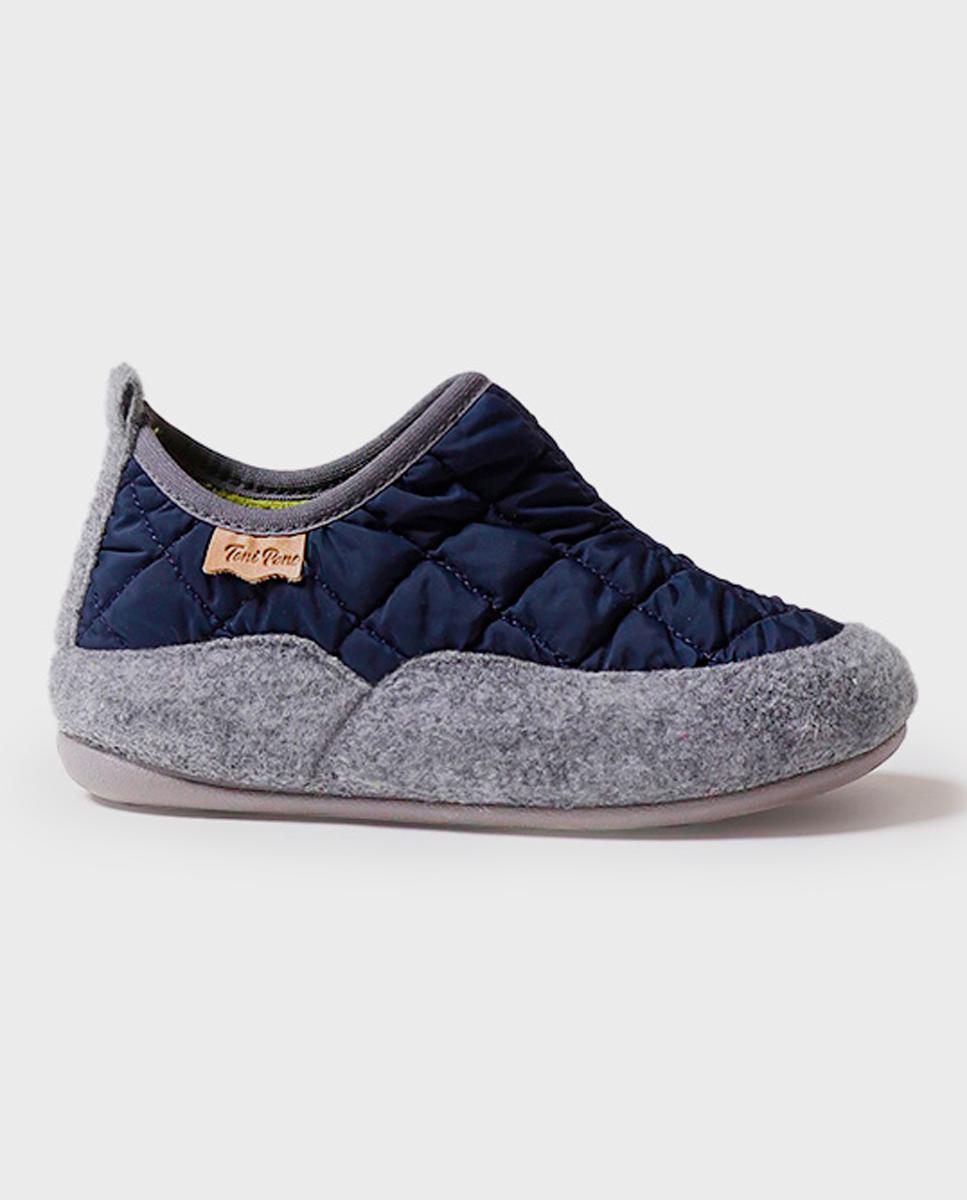 Imagen 0 de Slippers para niños en fieltro y tejido acolchado