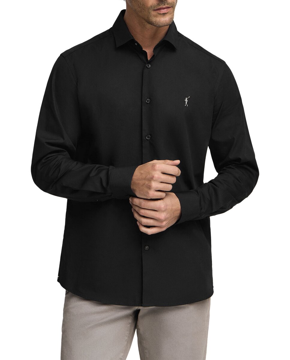Imagen 0 de Camisa de hombre de poplin y corte regular con logo Rigby Go