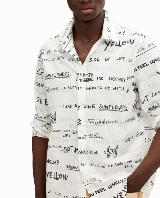 Imagen 0 de Camisa de manga larga lettering de hombre