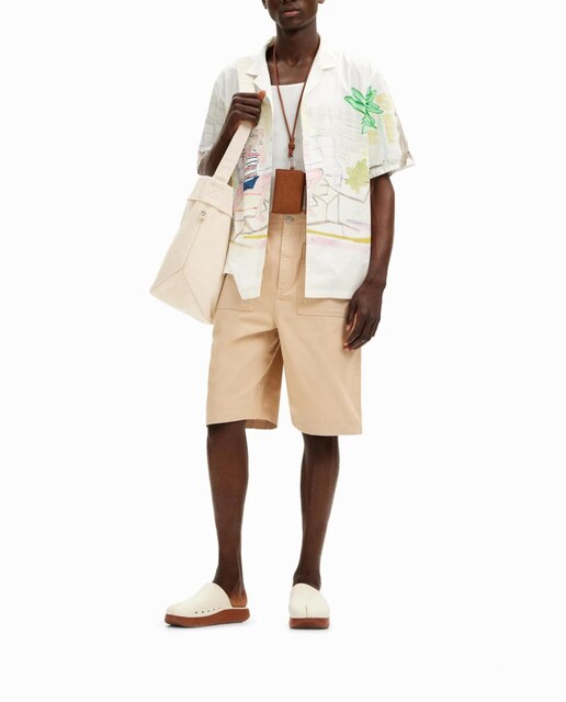 Imagen 0 de Camisa estampado acuarela de hombre