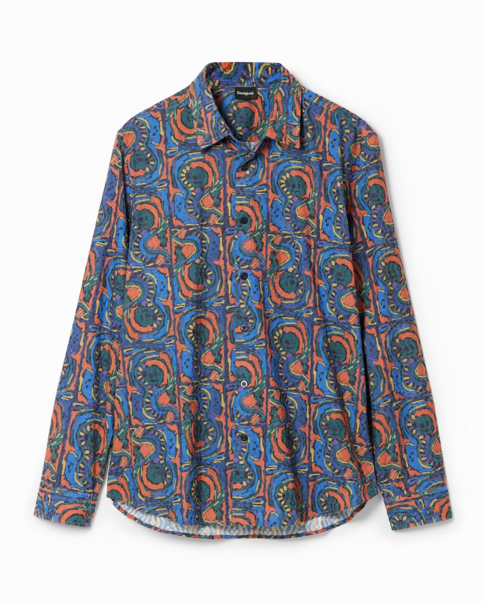 Imagen 0 de Camisa abstracta bordada