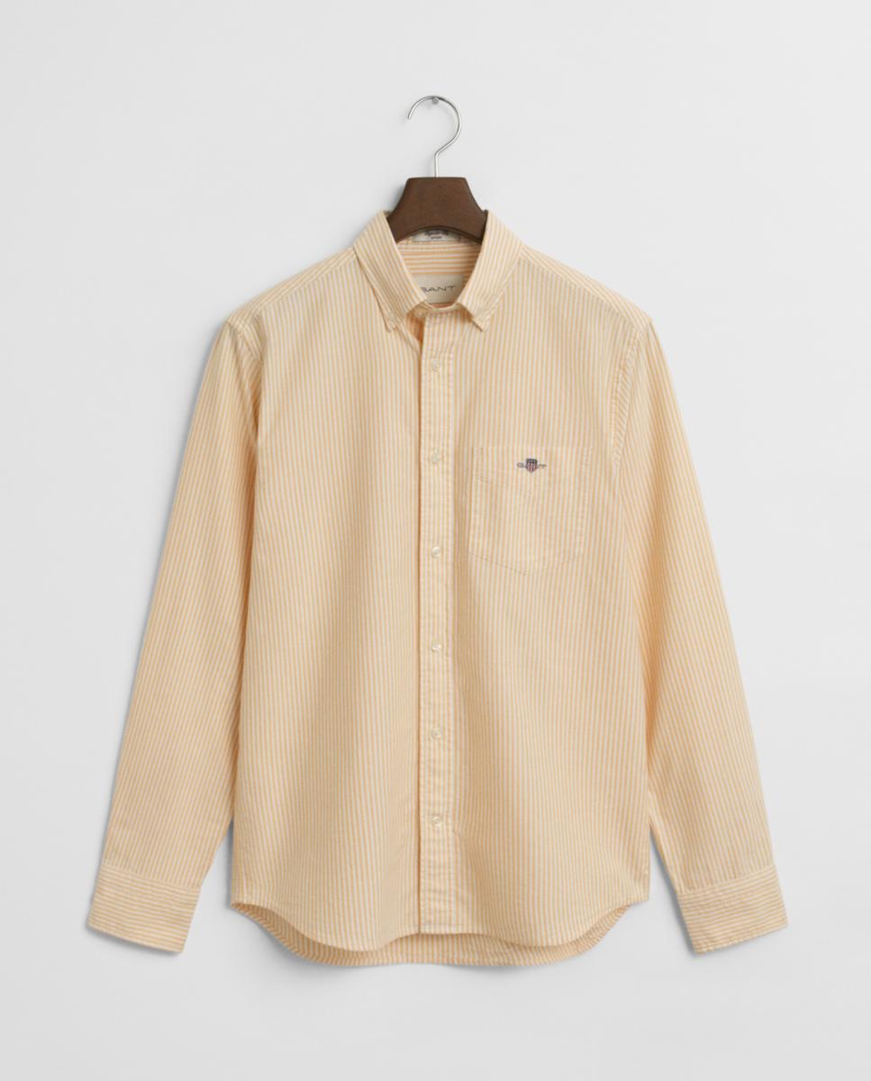 Imagen 0 de Camisa de hombre de algodón Oxford con rayas estilo banker.
