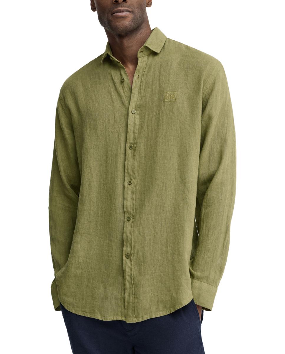 Imagen 0 de Camisa para hombre de manga larga con cuello francés y corte regular