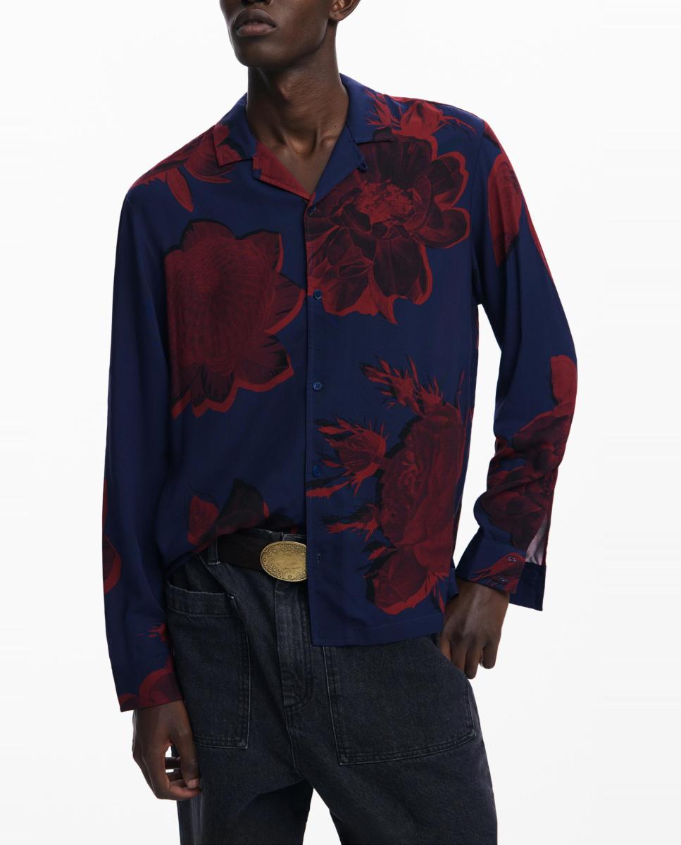 Imagen 0 de Camisa flores oscuras