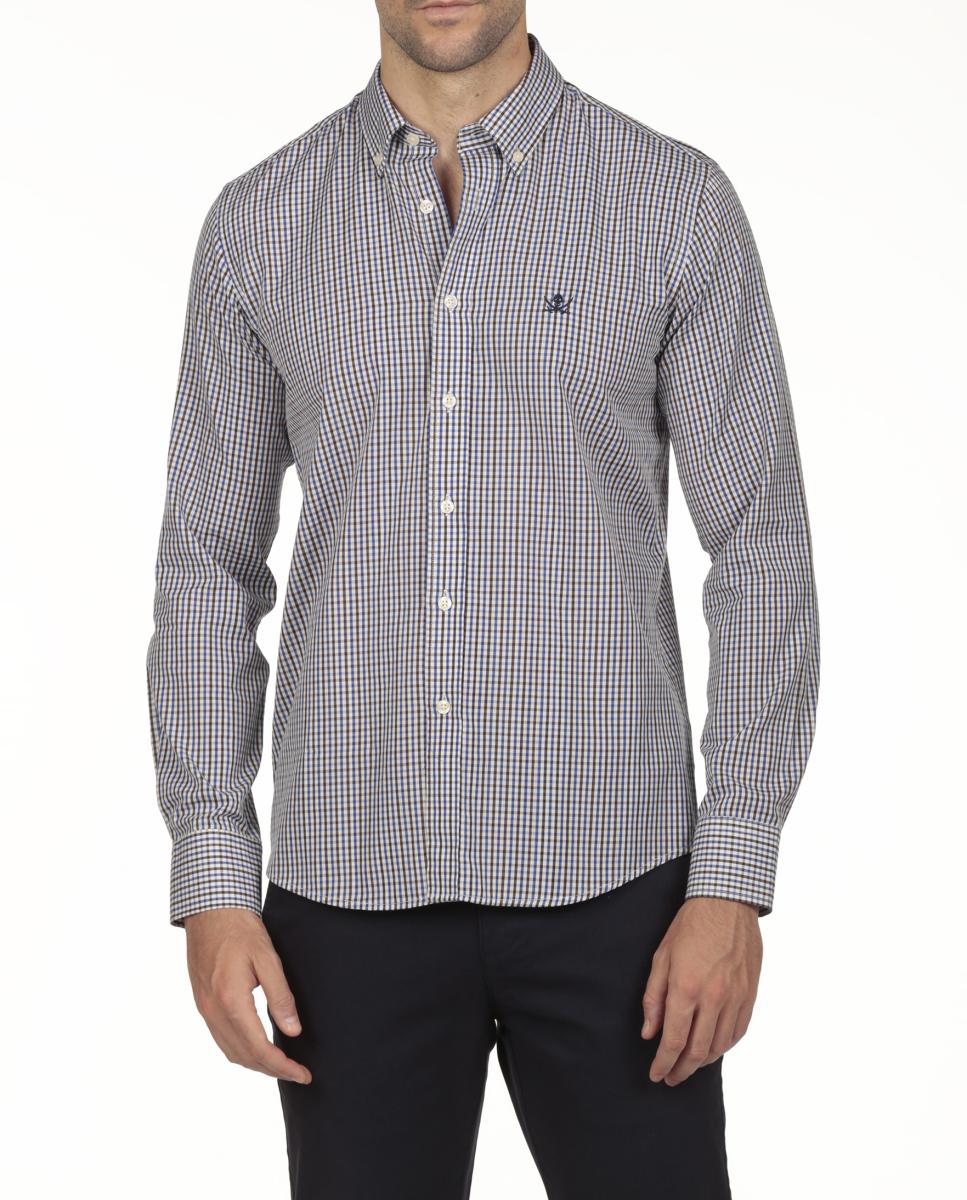 Imagen 0 de Camisa hombre cuadros manga larga