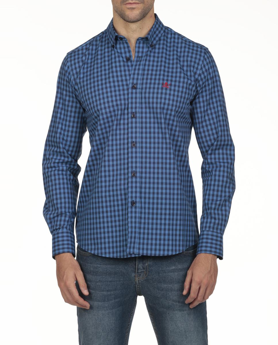 Imagen 0 de Camisa hombre cuadros manga larga