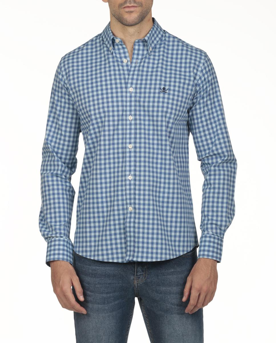 Imagen 0 de Camisa hombre cuadros manga larga
