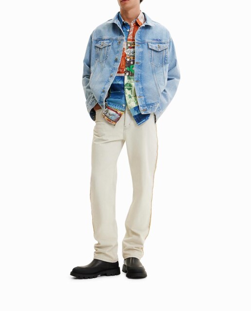 Imagen 0 de Chaqueta vaquera trucker bordados de hombre