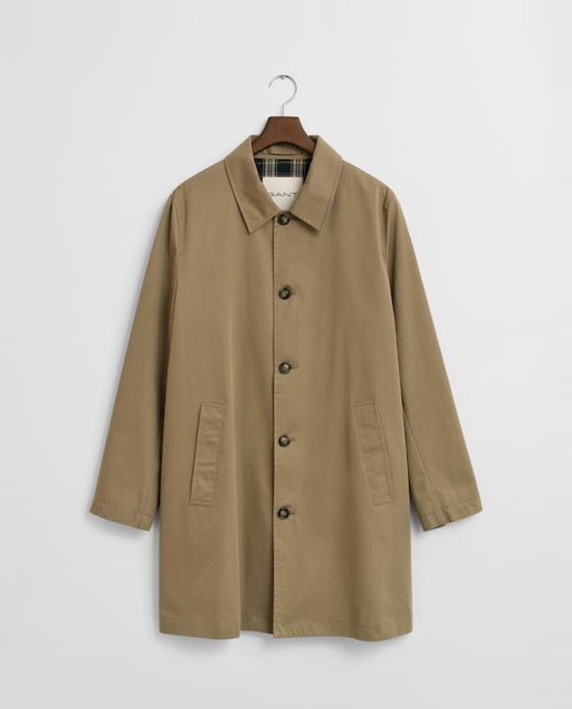 Imagen 0 de Abrigo de hombre tipo car coat, elegante, repelente al agua y con cierre de cinco botones.