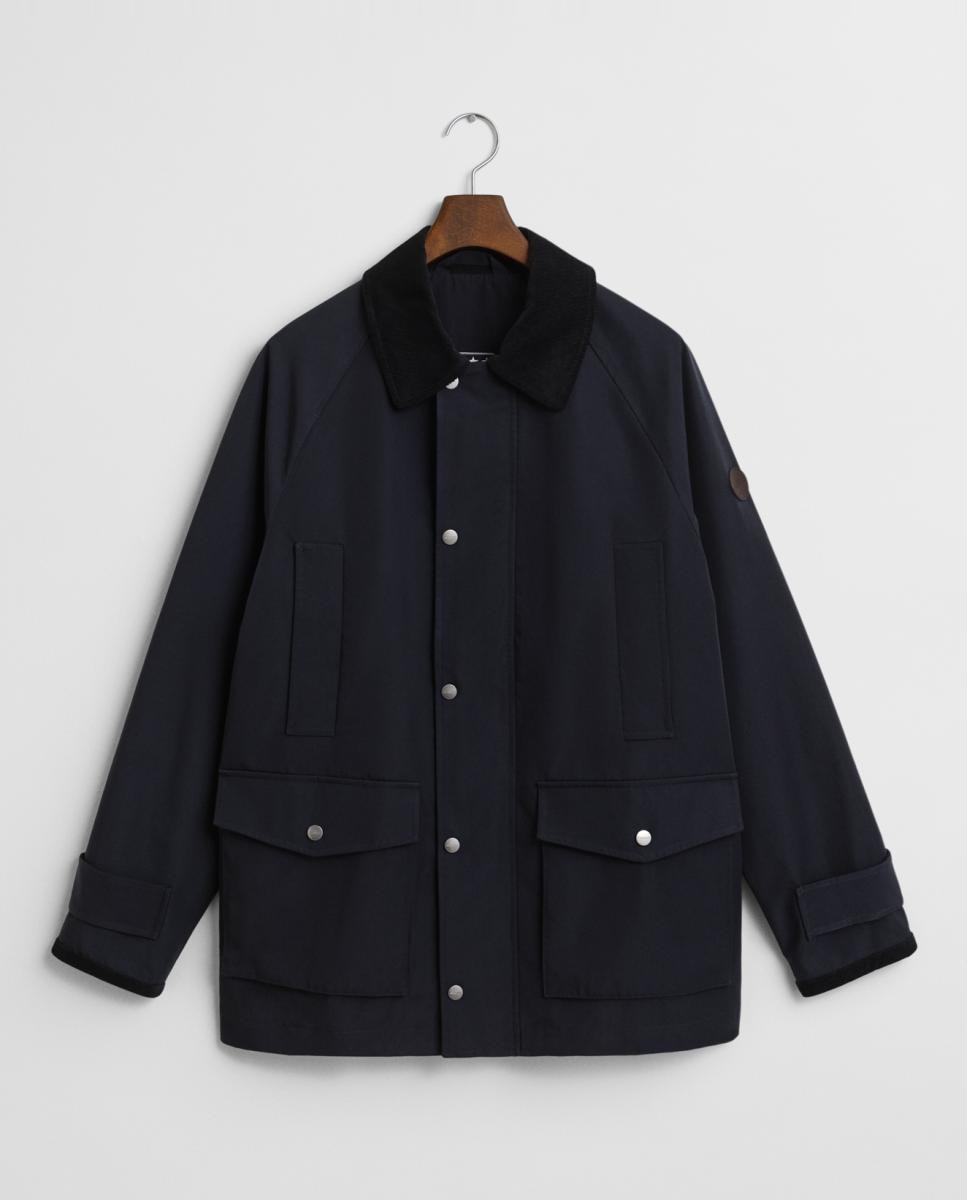 Imagen 0 de Chaqueta Decker de hombre, ligera y versátil, con cierre frontal oculto, bolsillos laterales y cuello de pana.
