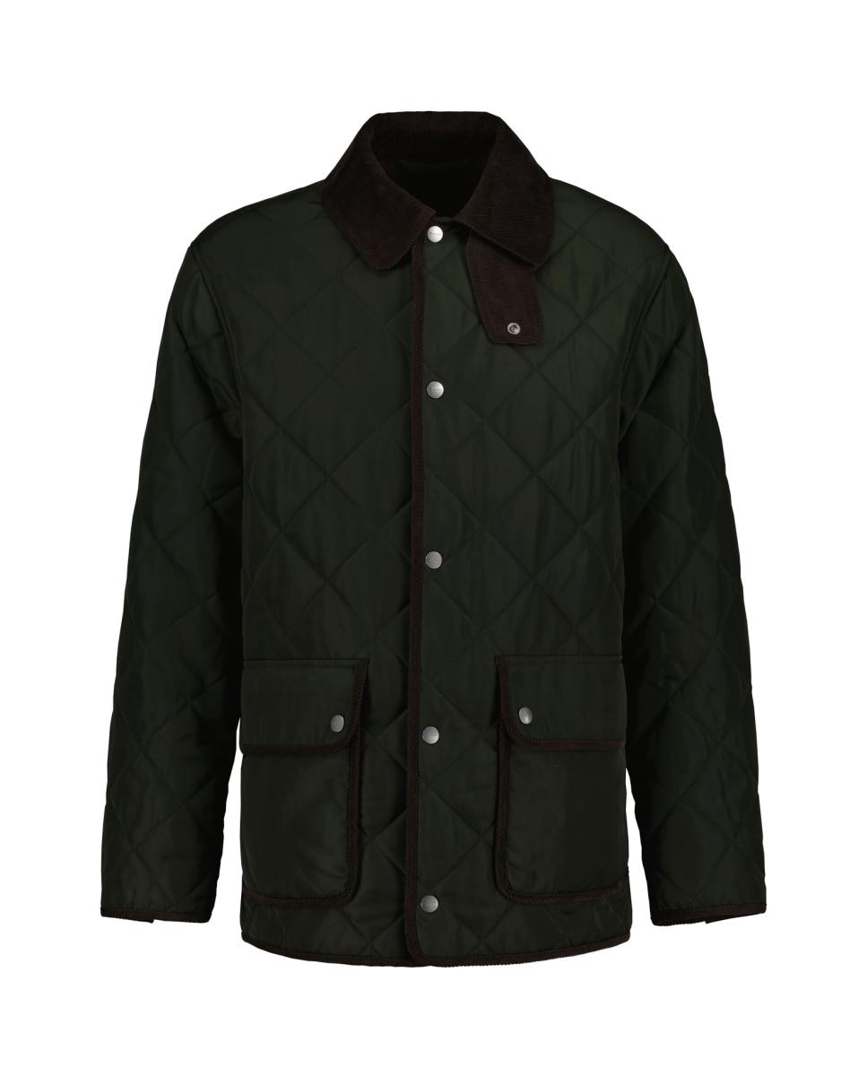 Imagen 0 de Chaqueta acolchada de forro polar de hombre, cálida y versátil, con cierre de botones, cuello contraste y bolsillos inferiores.