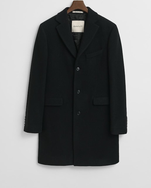 Imagen 0 de Abrigo de hombre de lana y cachemira, elegante, con cierre de tres botones y bolsillos.