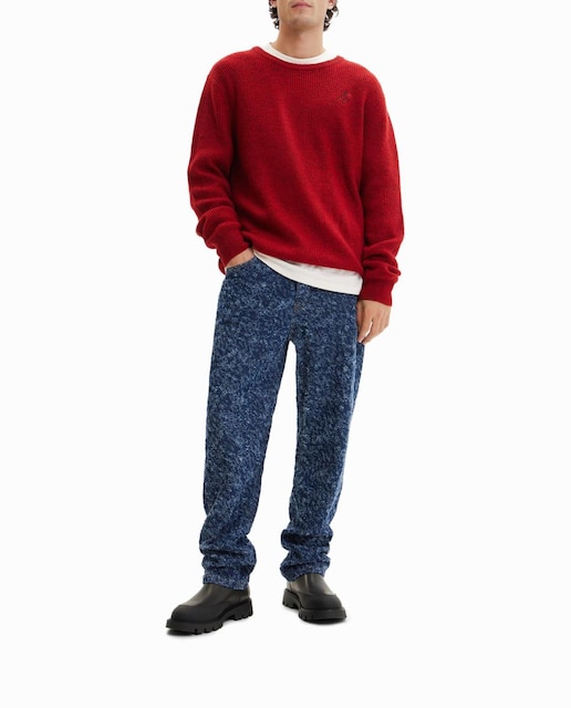 Imagen 0 de Jersey canalé bordado de hombre