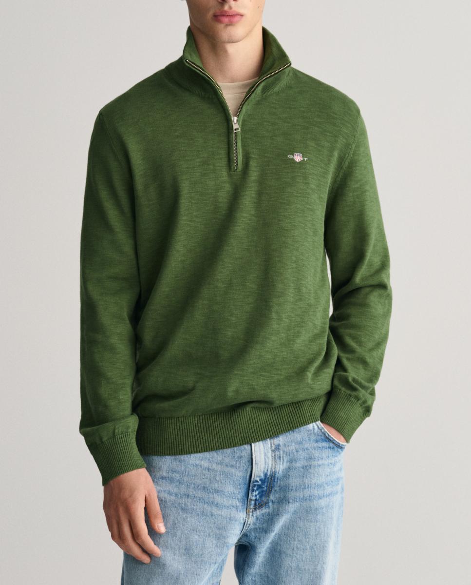 Imagen 0 de Jersey de hombre de algodón 100%, suave y transpirable, con cremallera en el cuello.