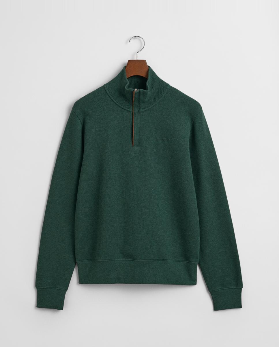 Imagen 0 de Sudadera de hombre de algodón 100%, con corte regular, media cremallera en el cuello.