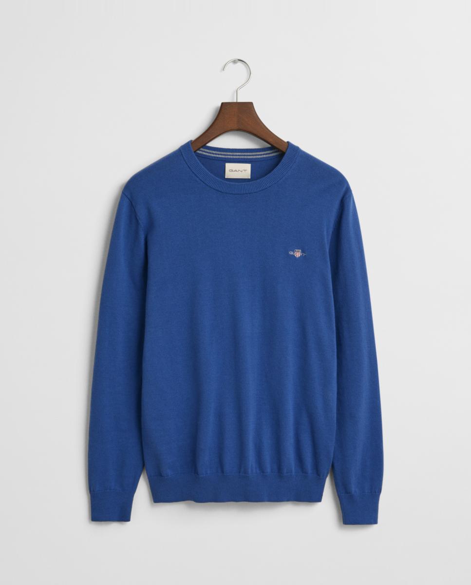 Imagen 0 de Jersey de hombre de algodón 100%, con corte regular, cuello de pico y logo bordado en el pecho.
