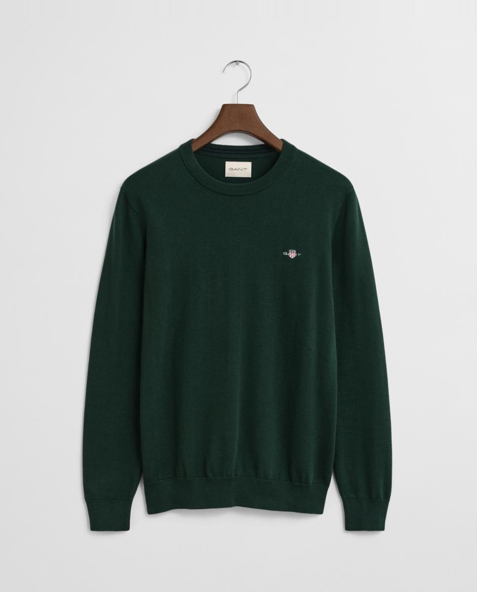 Imagen 0 de Jersey de hombre de algodón 100%, con corte regular, cuello de pico y logo bordado en el pecho.
