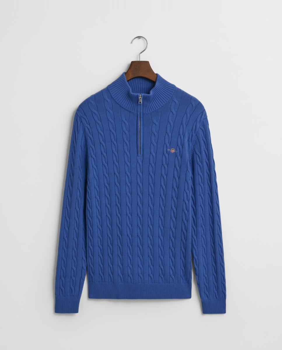 Imagen 0 de Jersey de hombre de algodón 100%, con corte regular, cuello de pico y logo bordado en el pecho.
