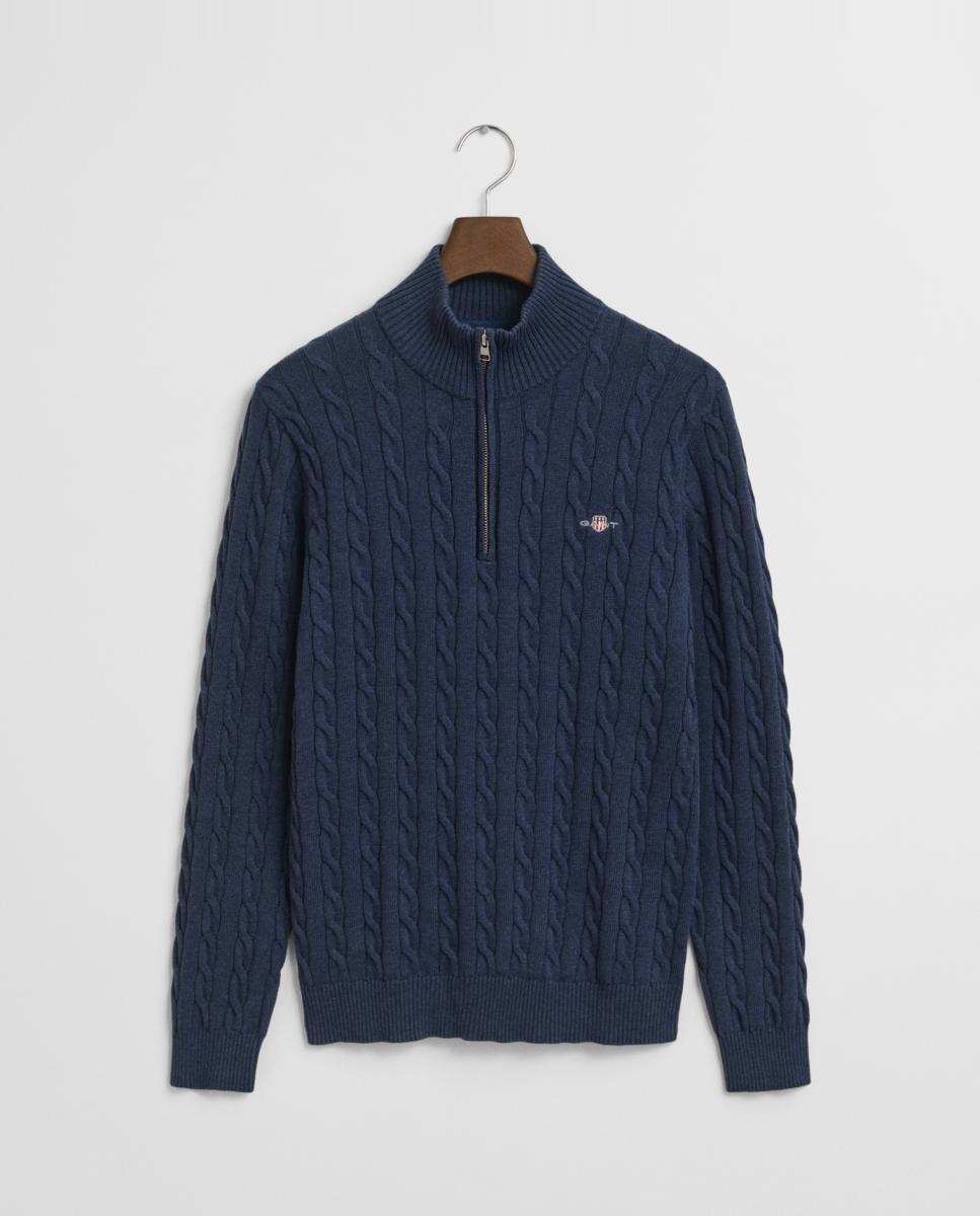 Imagen 0 de Jersey de hombre de algodón 100%, con corte regular, cuello de pico y logo bordado en el pecho.