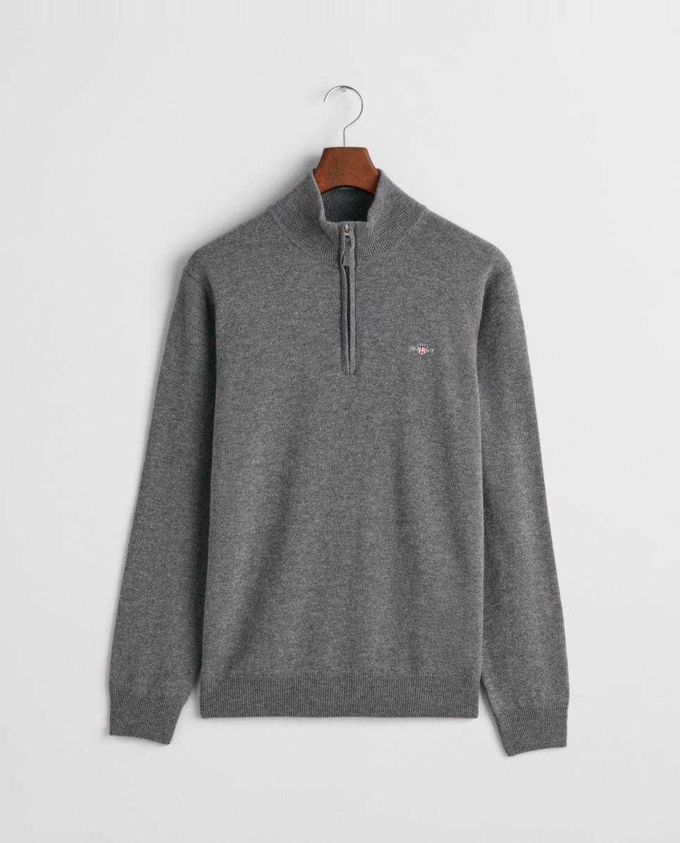 Imagen 0 de Jersey de hombre de lana merino 100%, con corte regular, cuello redondo y logo pequeño bordado en el pecho.