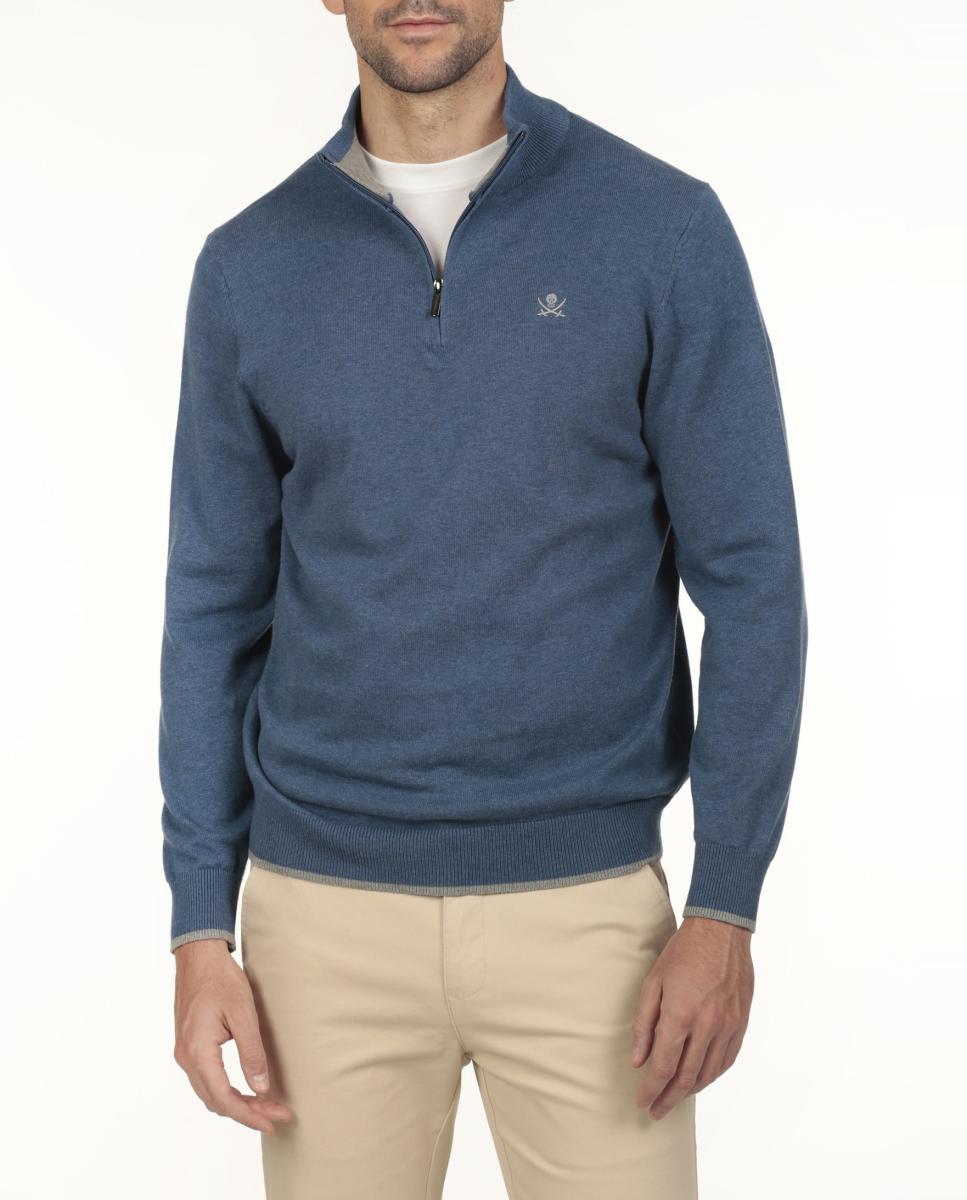 Imagen 0 de Jersey hombre cuello media cremallera