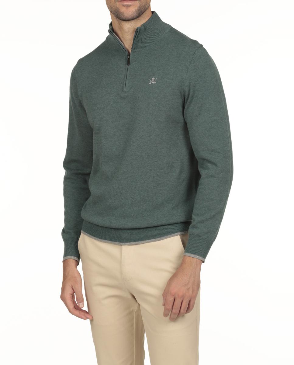 Imagen 0 de Jersey hombre cuello media cremallera