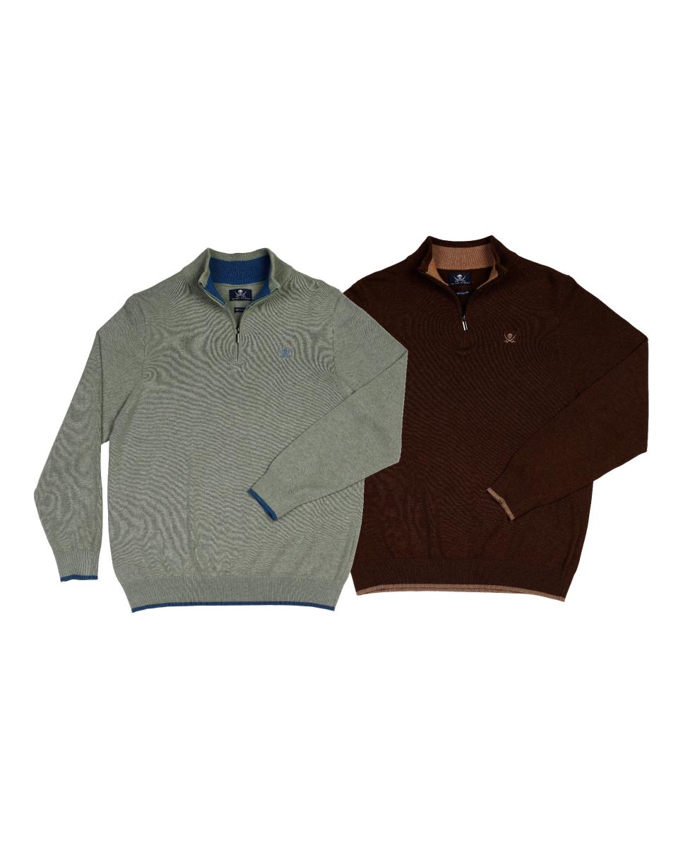 Pack hombre 2 jerseys con cremallera — oferta en Primeriti