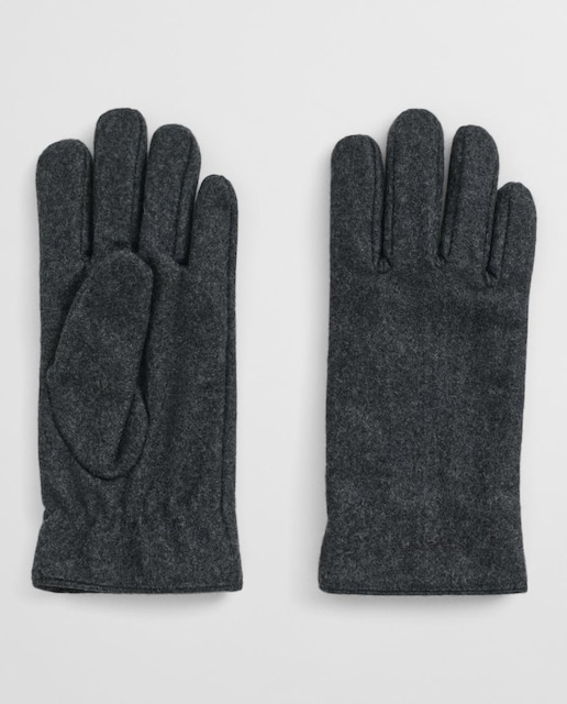 Imagen 0 de Guantes unisex de mezcla de lana, con puños acanalados y logo bordado en la muñeca exterior.