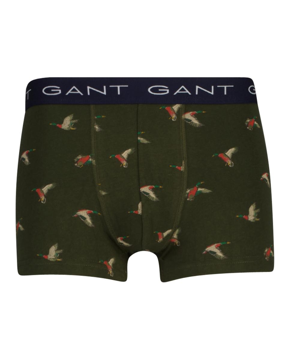 Imagen 0 de Pack de tres bóxers de hombre en algodón elástico con corte slim, pernera corta y cintura con logo GANT.