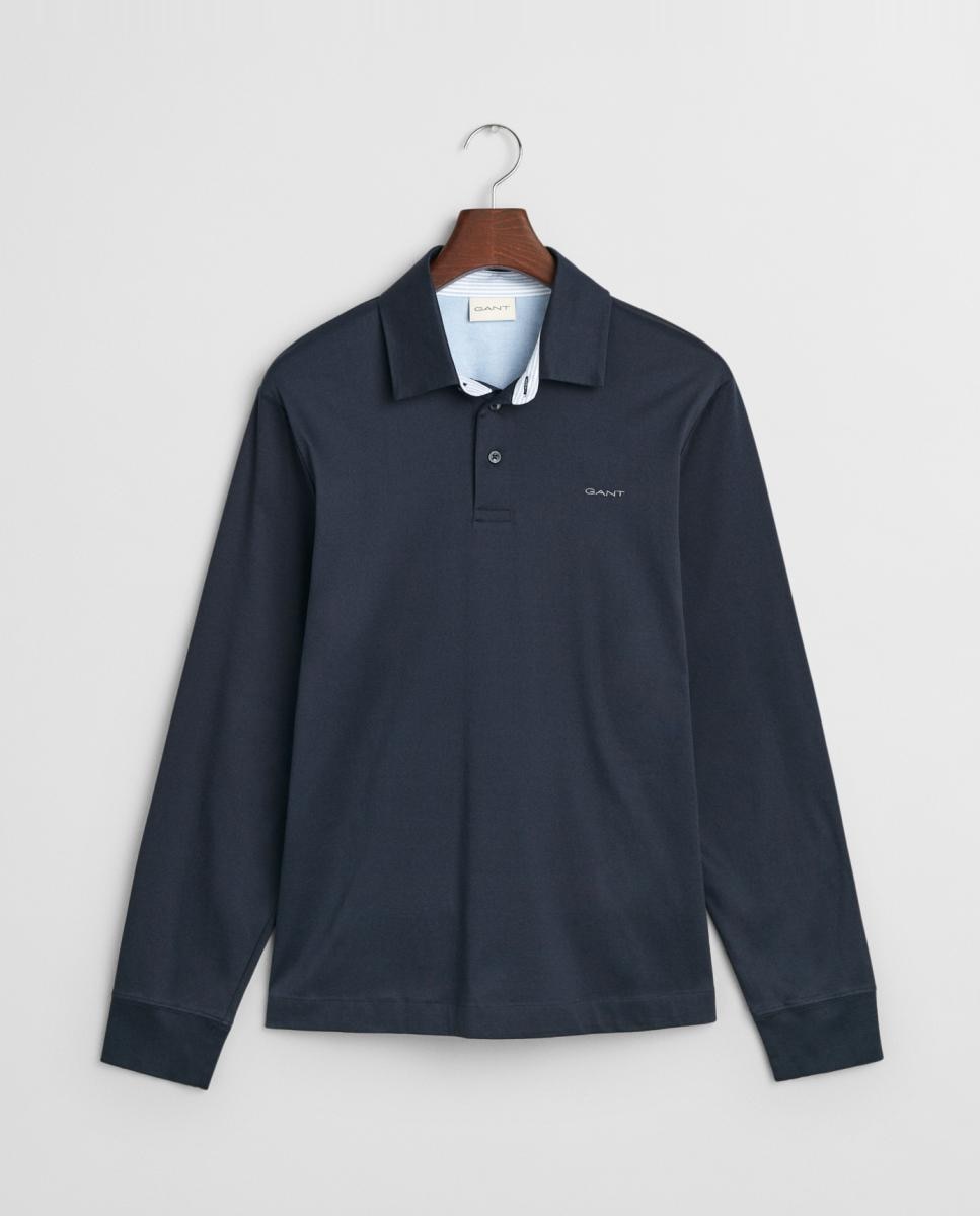 Imagen 0 de Polo de hombre en algodón mercerizado con corte regular y logo bordado en el pecho.