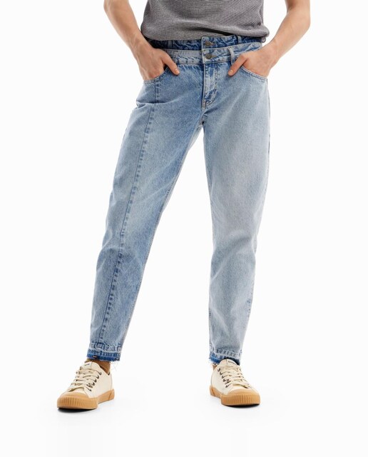 Imagen 0 de Vaqueros Carrot cintura doble de hombre