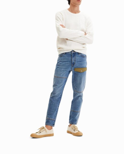 Imagen 0 de Vaqueros Straight patch de hombre