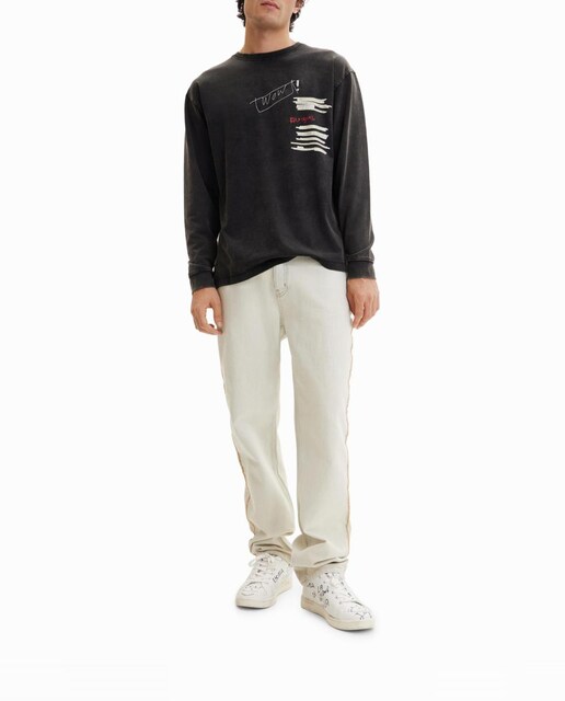 Imagen 0 de Vaqueros Straight lavado de hombre