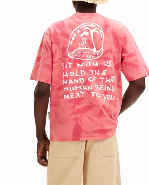 Imagen 0 de Camiseta efecto difuminado estampada de hombre