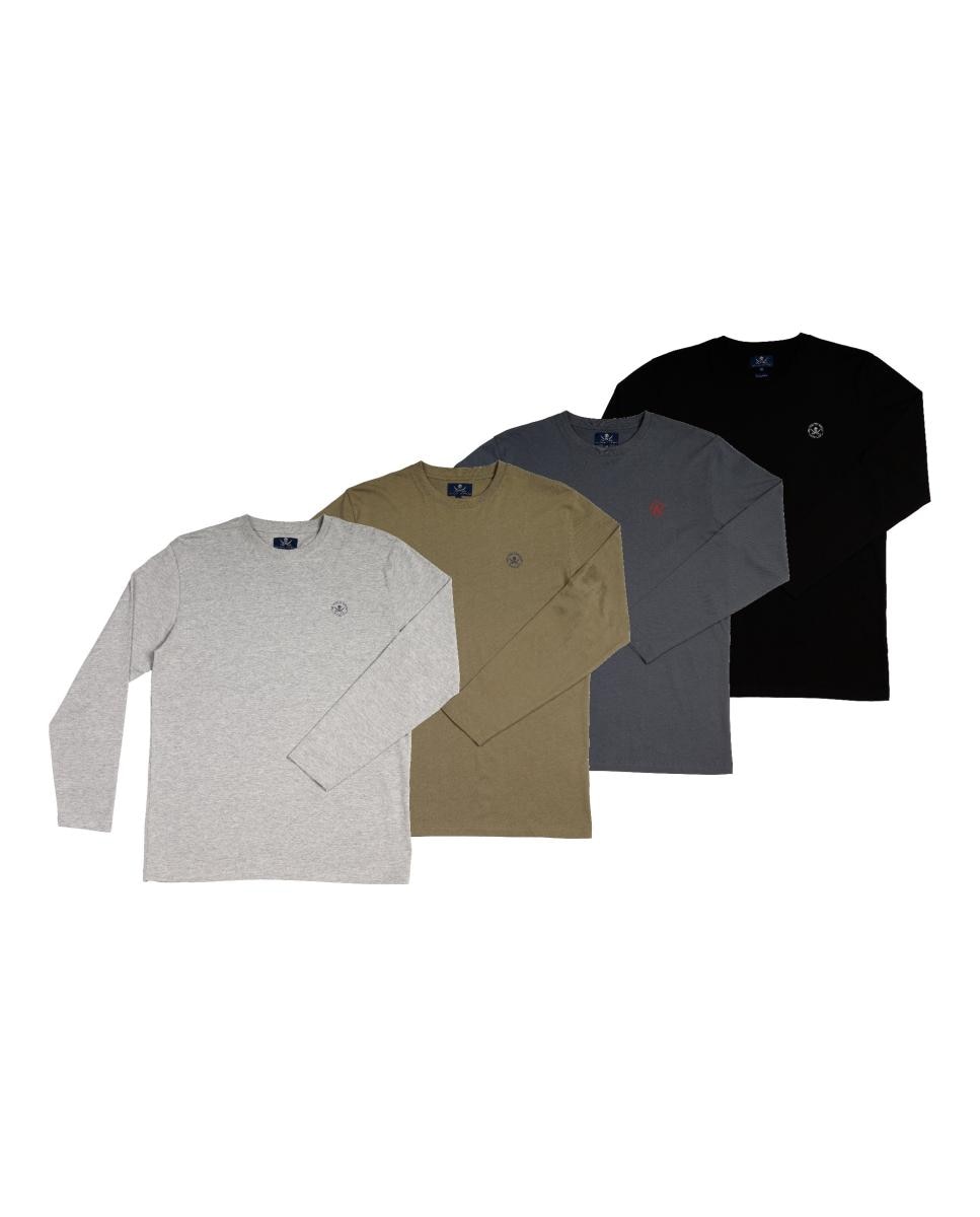 Imagen 0 de Pack hombre 4 camisetas logo manga larga