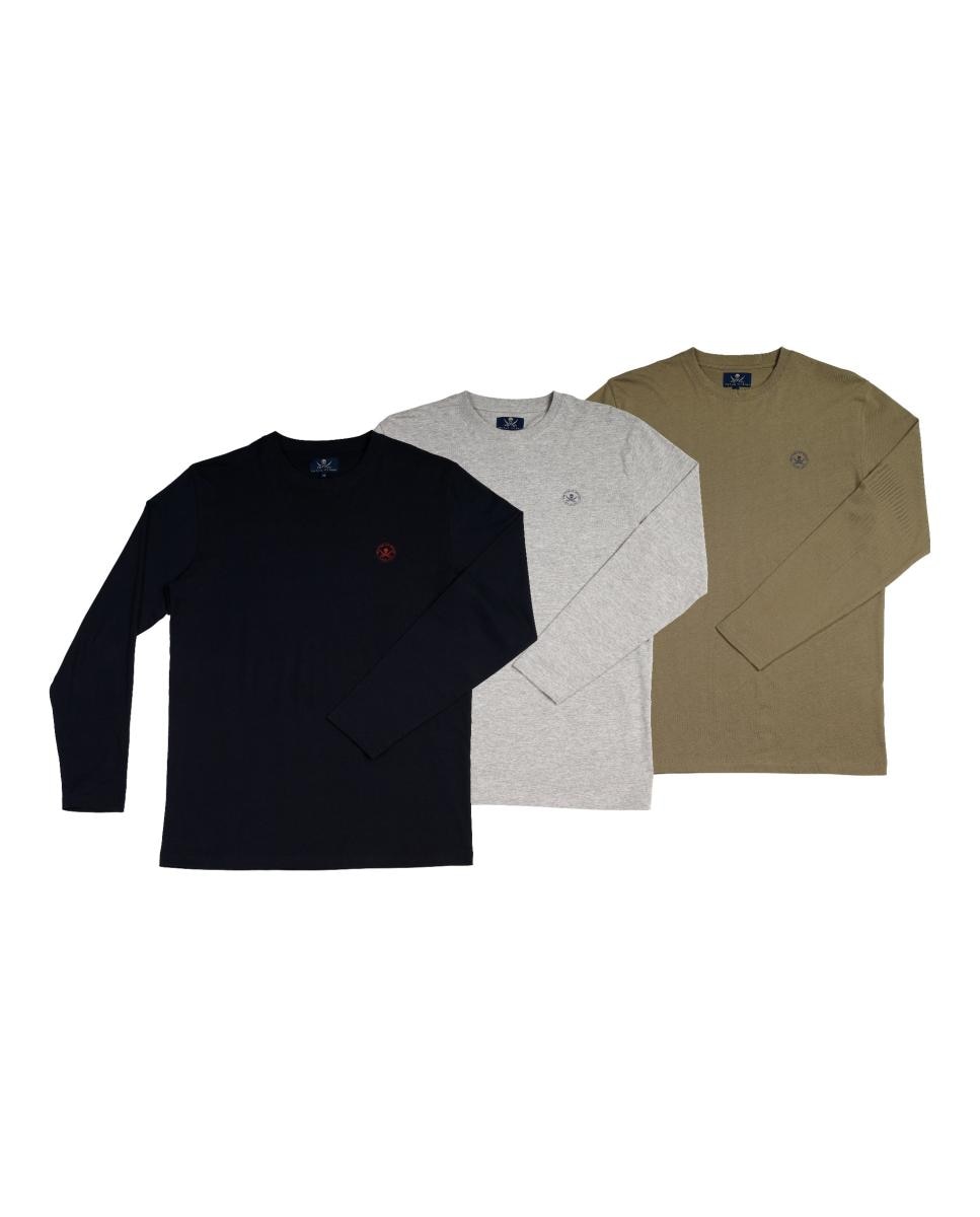 Imagen 0 de Pack hombre 3 camisetas logo manga larga