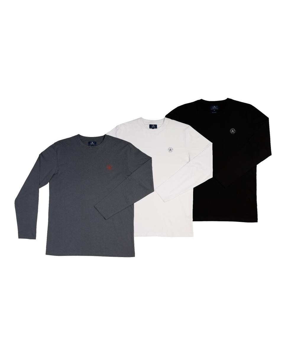 Imagen 0 de Pack hombre 3 camisetas logo manga larga