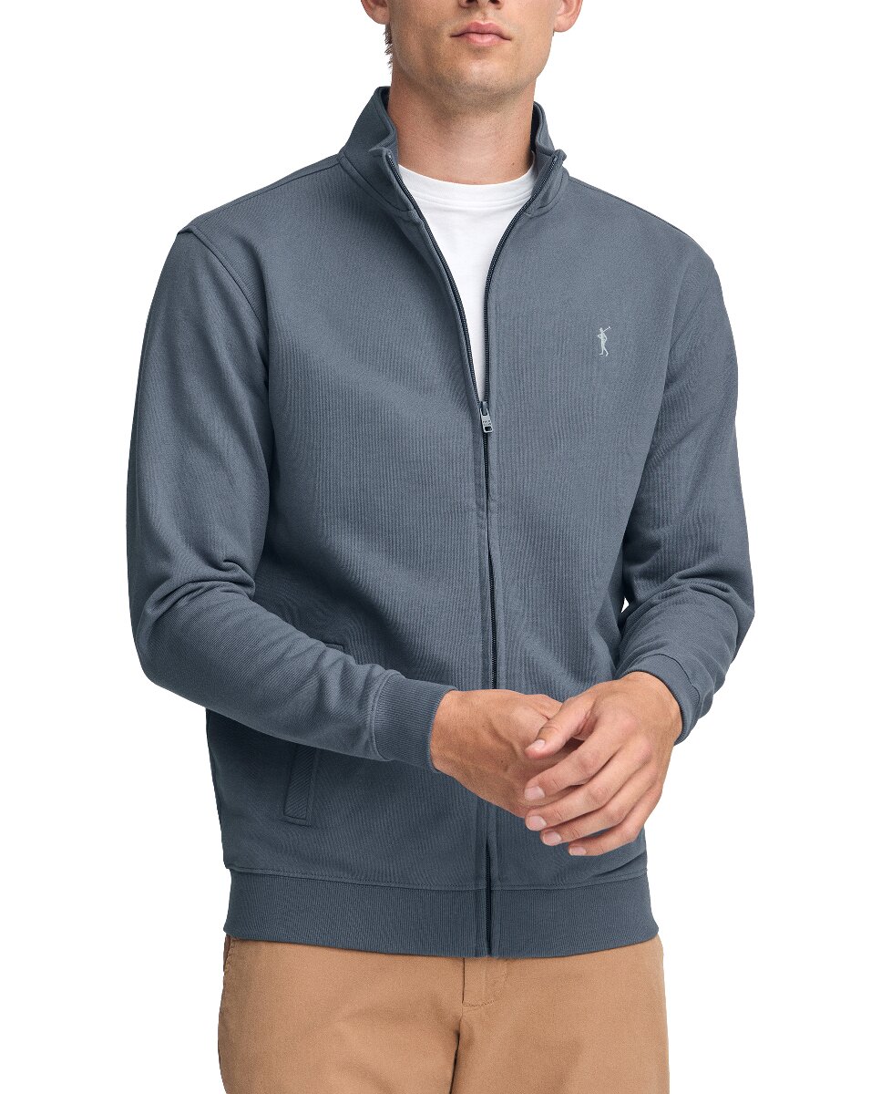 Imagen 0 de Sudadera de hombre denim de cuello alto y cremallera con logo Rigby Go